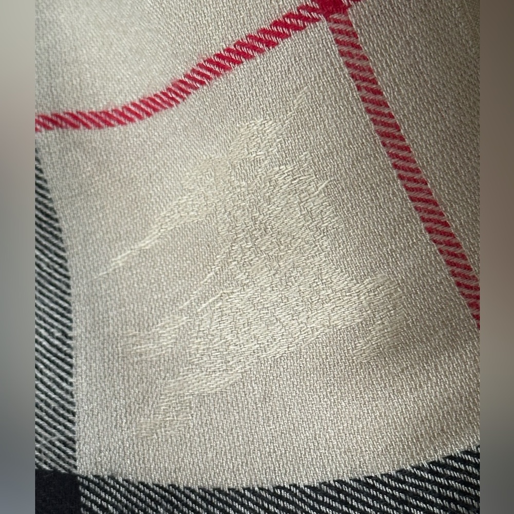 BURBERRY London Large Cashmere & Silk Heritage Check Scarf - Picture 5 of 12
